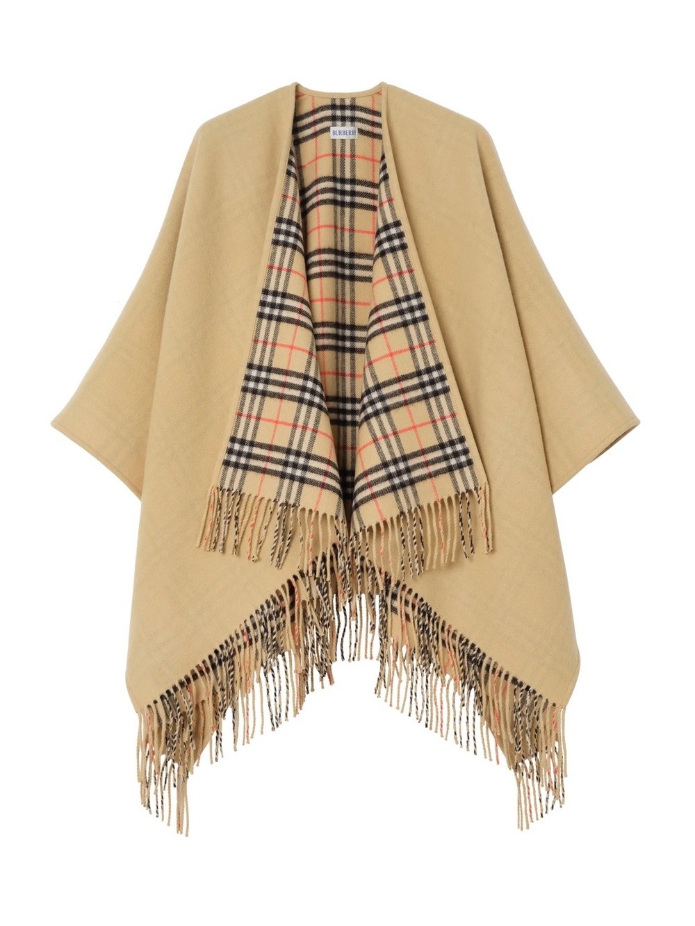 Burberry Reversible Check Wool Cape